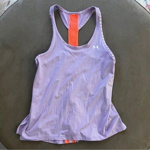 under armour purple running tank top